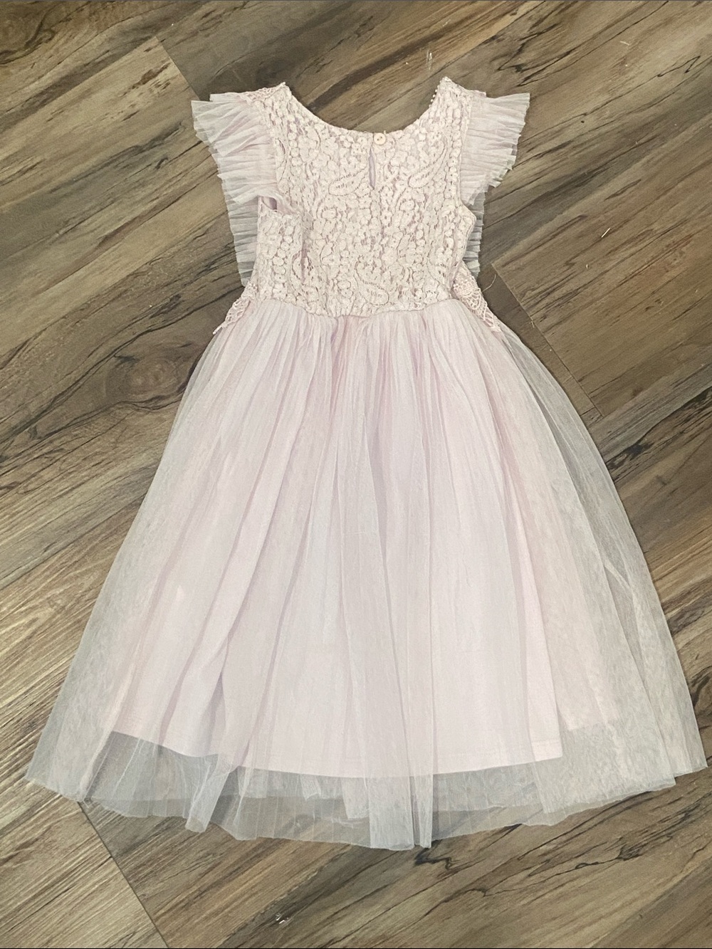 Nanette Lepore kids size 5 lavender purple tulle lace pleated formal dress EUC - Picture 5 of 6